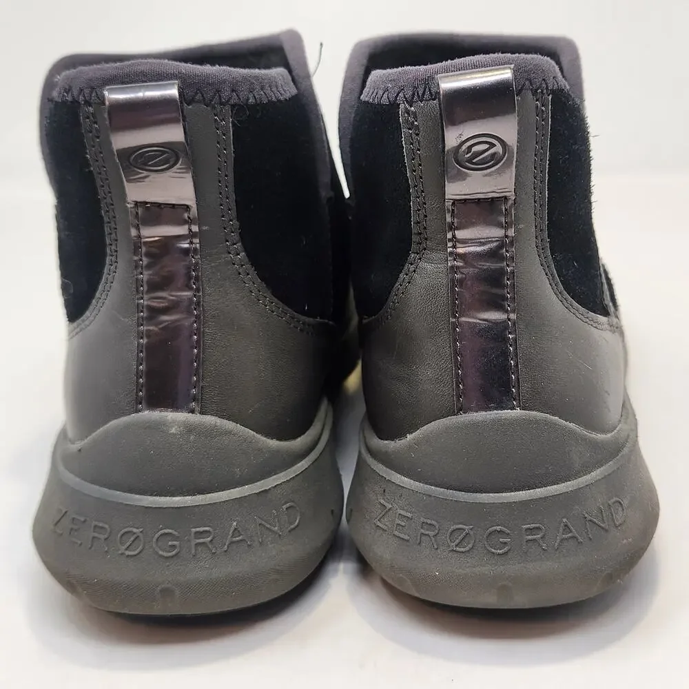 Cole Haan Generation Zerogrand Black Suede Pull On Boots Women Size 9B Casual